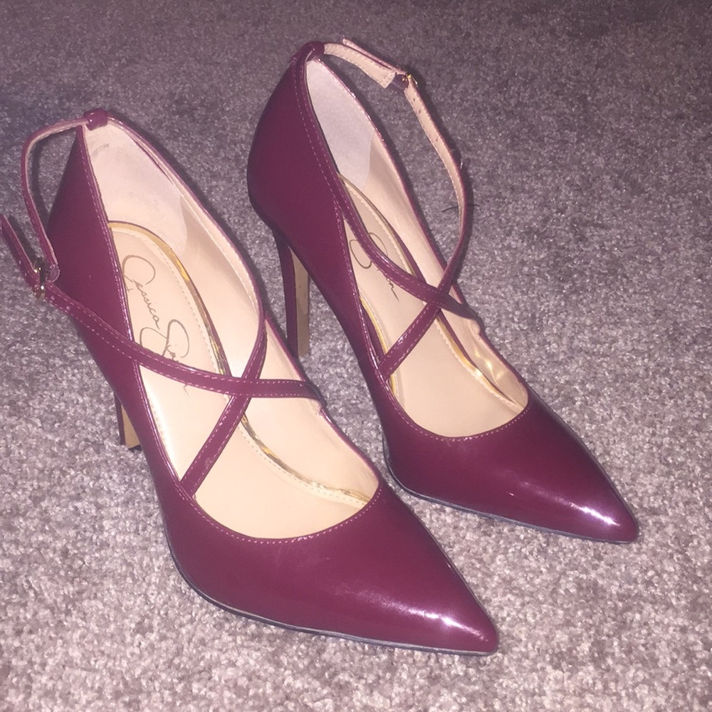 Jessica Simpson Burgundy Heels
